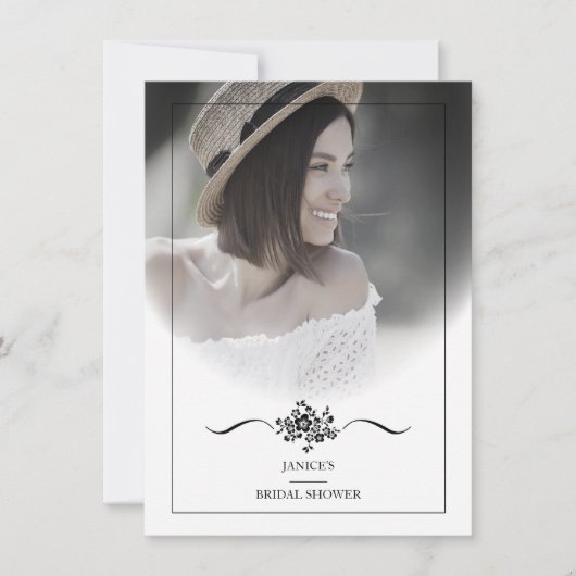 Klassisches Chic Typografy Script-Brautparty Einladung (Vorderseite)