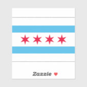 Klassisches Chicago-Flaggen-Symbol Aufkleber (Blatt)