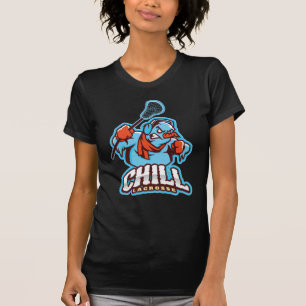 Klassisches Chill Lacrosse Black Tshirt Logo