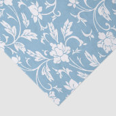 Klassisches chinesisches Blumendesign Blau Seidenpapier (Detail)