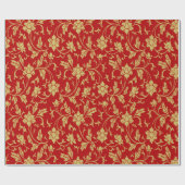 Klassisches chinesisches Blumendesign Geschenkpapier (Flach)