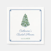 Klassisches Chinoiserie Weihnachtsbaum Party Serviette (Vorderseite)