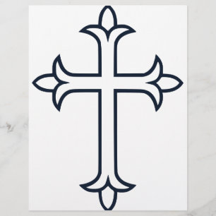 Klassisches christliches Kreuz Minimalistische Kun Flyer