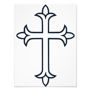 Klassisches christliches Kreuz Minimalistische Kun Fotodruck