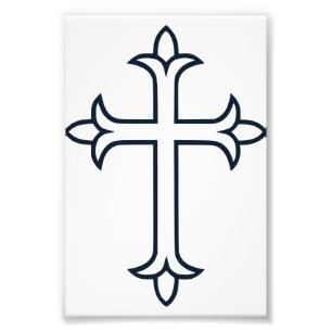 Klassisches christliches Kreuz Minimalistische Kun Fotodruck