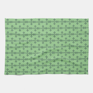 Klassisches christliches Kreuz Minimalistische Kun Geschirrtuch