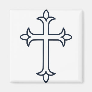Klassisches christliches Kreuz Minimalistische Kun Magnet