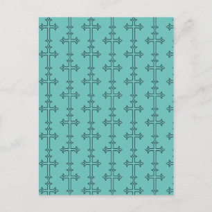 Klassisches christliches Kreuz Minimalistische Kun Postkarte