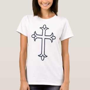 Klassisches christliches Kreuz Minimalistische Kun T-Shirt