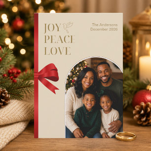 Klassisches christliches Weihnachtsfamilienfoto Feiertagskarte