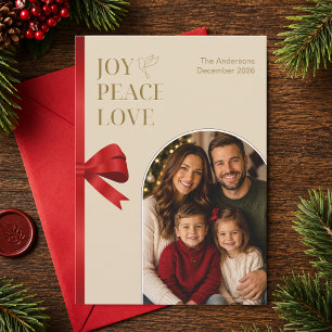 Klassisches christliches Weihnachtsfamilienfoto Feiertagskarte