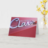 Klassisches Chrom-Auto-Emblem Karte (Gelbe Blume)