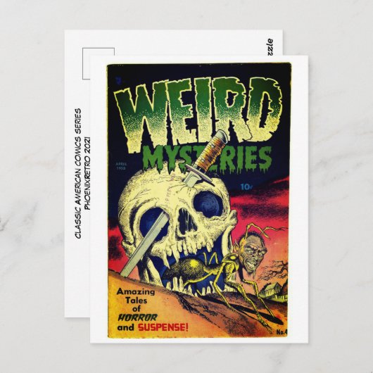 Klassisches Comic Postkarte (Vorne/Hinten)