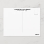 Klassisches Comic Postkarte (Rückseite)