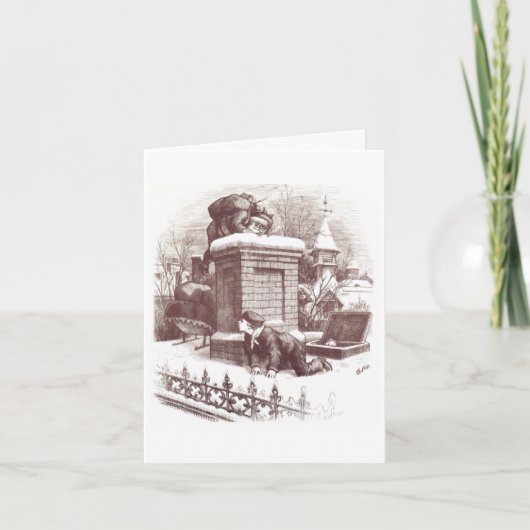 Klassisches Comic Strip Weihnachtskarte Feiertagskarte (Vorderseite)