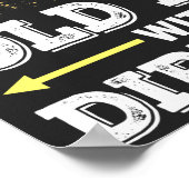 Klassisches Cooles Vintages Retro-Motocross-Bike Poster (Ecke)