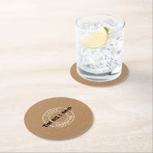 Klassisches Country Pub Logo, Pub/Brauerei Runder Pappuntersetzer (Vor Ort)