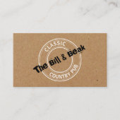 Klassisches Country Pub Logo, Pub/Brauerei Visitenkarte (Vorderseite)