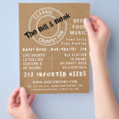 Klassisches Country Pub Logo, Pub/Brauerei Werbung Flyer (Hand)