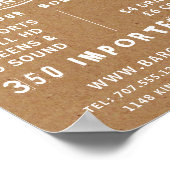 Klassisches Country Pub Logo, Pub/Brauerei Werbung Poster (Ecke)