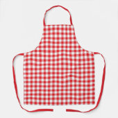 Klassisches Country Red and White Gingham Muster Schürze (Vorderseite)
