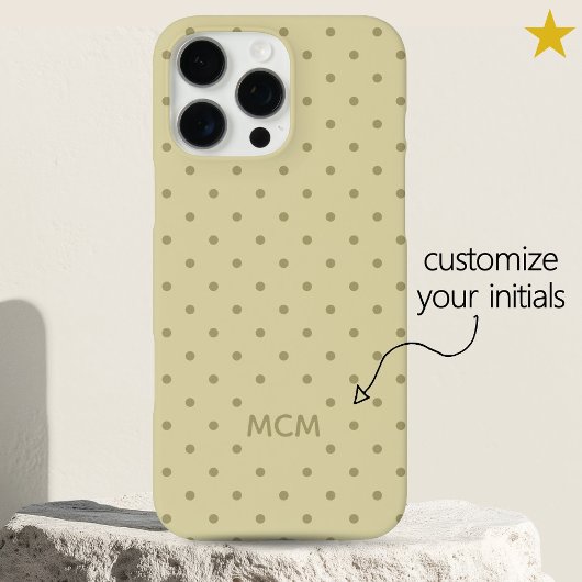 Klassisches Cremiges Beige Benutzerdefiniertes Mon Case-Mate iPhone Hülle