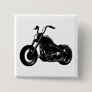 Klassisches Cruiser-Motorrad-Design Button