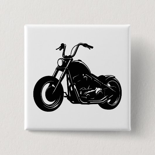 Klassisches Cruiser-Motorrad-Design Button (Vorderseite)