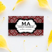 Klassisches Damaskusmuster (rot) Ernennung Terminkarte