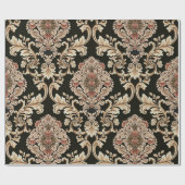 klassisches Damast-Jacquard-Muster mit Frameabstra Geschenkpapier (Flach)