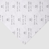 Klassisches Danke Diagonal Firmenlogo Seidenpapier (Ausschnitt)