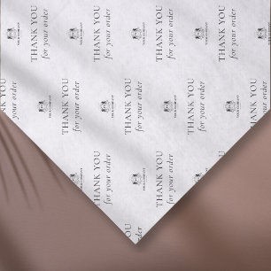Klassisches Danke Diagonal Firmenlogo Seidenpapier
