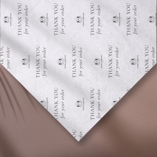 Klassisches Danke Diagonal Firmenlogo Seidenpapier