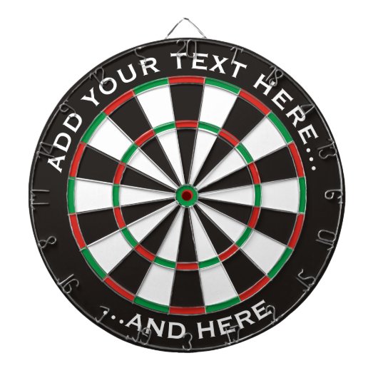Klassisches Dartboard mit benutzerdefiniertem Text Dartscheibe (vorne)
