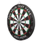 Klassisches Dartboard mit benutzerdefiniertem Text Dartscheibe (Vorderseite rechts)