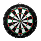 Klassisches Dartboard mit benutzerdefiniertem Text Dartscheibe (vorne)