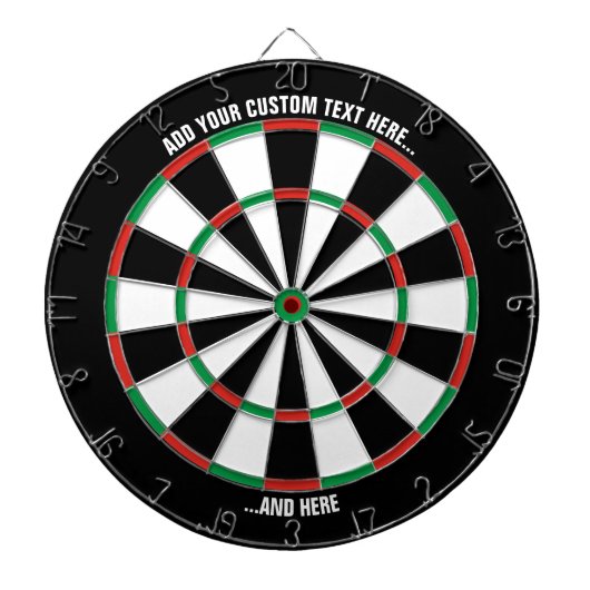 Klassisches Dartboard mit benutzerdefiniertem Text Dartscheibe (vorne)