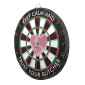 Klassisches Dartboard mit Steak Dartscheibe (Vorderseite rechts)