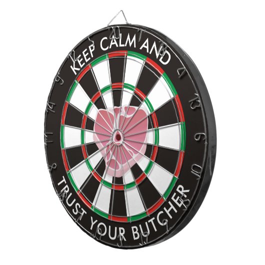 Klassisches Dartboard mit Steak Dartscheibe (Vorderseite rechts)