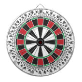 Klassisches Dartboard-Pfeilmuster-Spiel-Design Dartscheibe (vorne)