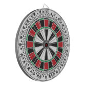 Klassisches Dartboard-Pfeilmuster-Spiel-Design Dartscheibe (Vorderseite Links)