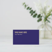 Klassisches Deep Purple Gold Visitenkarte (Stehend Vorderseite)