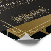 Klassisches Deko-Eheschließungszeugnis Poster (Ecke)