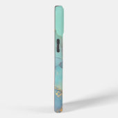 Klassisches Design aus Aquamarinem und blauem Marm Case-Mate iPhone Hülle (Rückseite / Rechts)