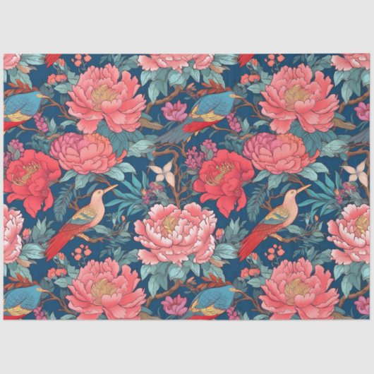 Klassisches Design der Chinoserie Serie 5 Seidenpapier (Vorderseite)