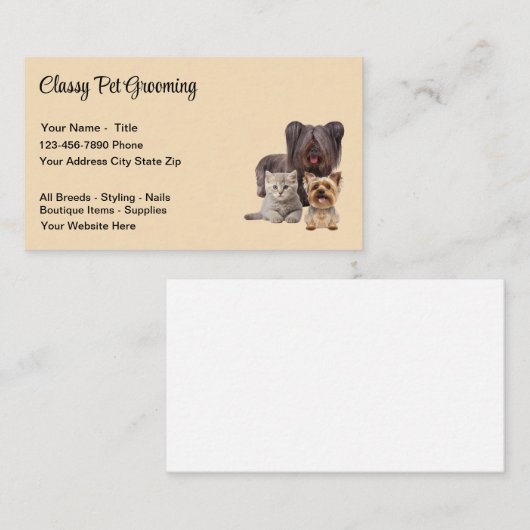 Klassisches Design der Visitenkarte (Vorne/Hinten)