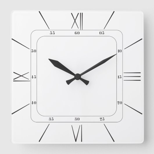 klassisches Design der Wanduhr im Wohnzimmer (Vorderseite)