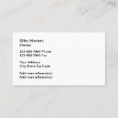 Klassisches Design des Nautic Supply Service Visitenkarte (Rückseite)