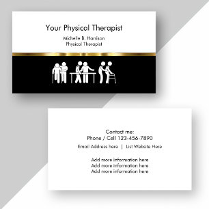 Klassisches Design für Physiotherapeuten Visitenkarte