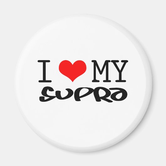 Klassisches Design "I Liebe My Supra" Magnet (Vorne)